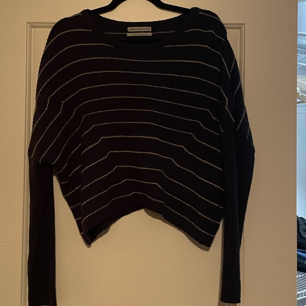 Urban Outfitters Navy blue and white striped sweater